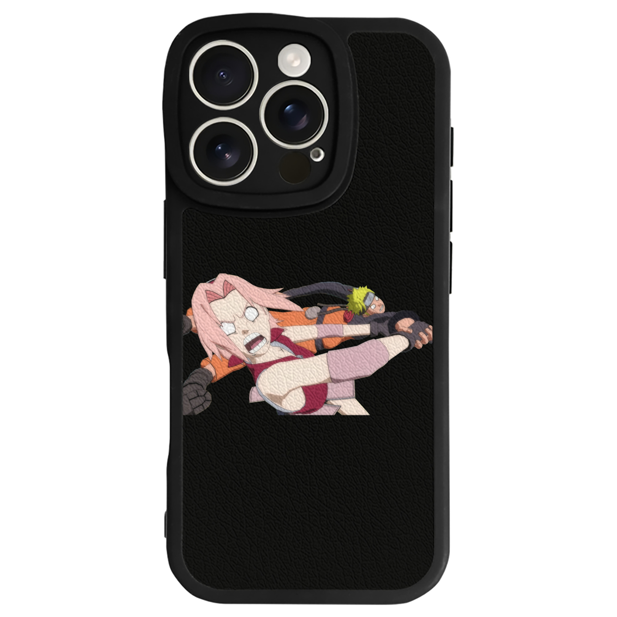 （画像用） NARUTO -ナルト- 春野サクラ Haruno Sakura 【iPhone 16シリーズ対応】シリコンスマホケース（レザー調） 材質：シリコン